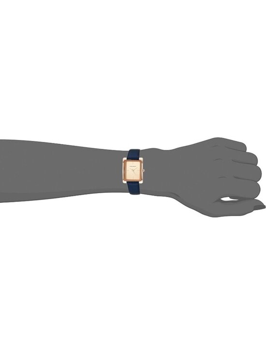 Anne Klein Women\'s Navy Blue Rose Gold Leather Strap Analog Quartz Luxury Watch main image 6